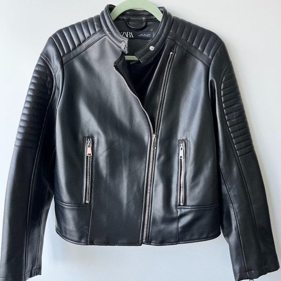 Zara Vegan Leather Jacket - Picture 1 of 2